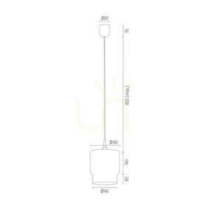 Lampa Wisząca Argon Newa Słomkowa Szklana 1xE27 15W 3273 small 4