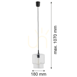 Lampa wisząca Argon NEWA 3275 ze szkła transparentnego E27 small 3