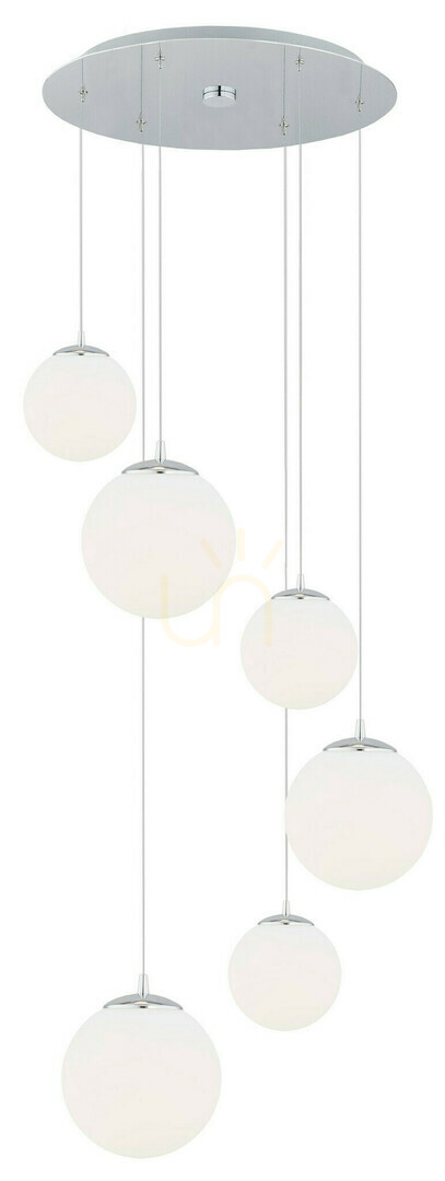 Sprawdź Lampa wisząca ARGON OPTICA 2530 biała chrom 6xE27 szkło Lampa wisząca ARGON OPTICA 2530 biała chrom 6xE27 szkło