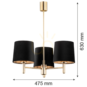Żyrandol Argon Ponte Plus czarny 3xE27 IP20 6111 small 6