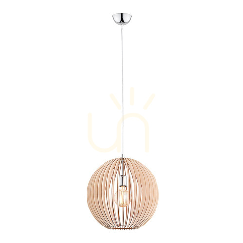 Sprawdź Lampa Wisząca Argon Portoryko Chrom Jasny Brąz Drewno 3672