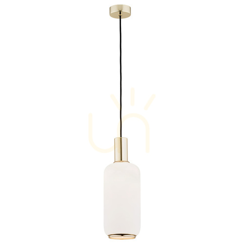Sprawdź Lampa Wisząca Argon SAGUNTO Biała Opal Mosiądz 4356