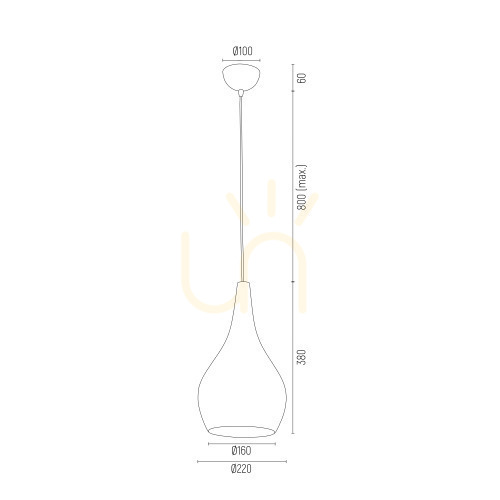 Sprawdź Lampa wisząca ARGON SANTANA 4045 – przezroczyste szkło, mosiądz, E27