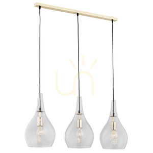 Lampa wisząca Argon Santana 3xE27 mosiądz szkło transparentne 1444 small 0