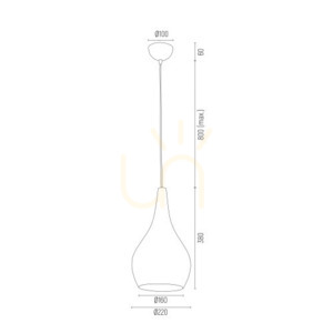 Lampa Wisząca Argon Santana Biała Opal E27 IP20 3996 small 2