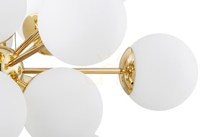 Żyrandol Argon Satellite Plus biały opal mosiądz 5048 small 5