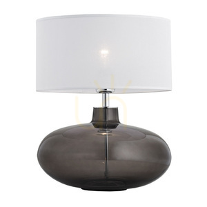 Lampa Stołowa Argon Sekwana Dymna Szkło E27 3050 small 0