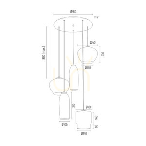 Lampa Wisząca Argon Serafino Czarna 5xE27 600 mm 2080 small 2