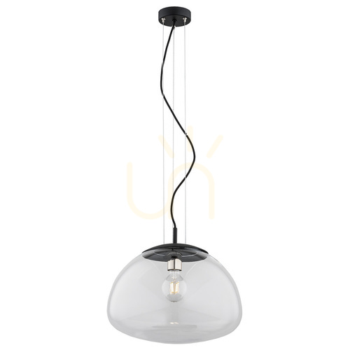Sprawdź Lampa wisząca Argon TRINI 40 cm szkło transparentne czarny mat E27 4351