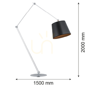 Lampa podłogowa Argon Zakyntos Bis czarna/chrom E27 15 W 3952 small 1