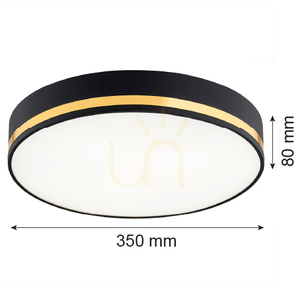 Plafon Argon Amore czarny złoty 35 cm E27 IP20 7041 small 5