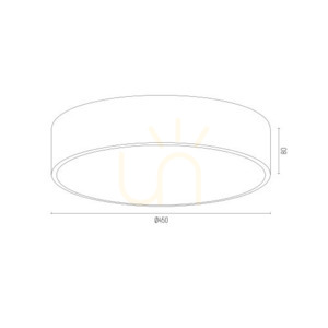 Plafon Argon DARLING 1187, 3 × E27 max 15 W, ø45 cm, ciemnoszary strukturalny, szkło, IP20 small 6