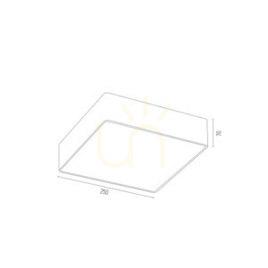 Plafon Argon ONTARIO 653 ciemnoszary, 2 x E27, 25 x 25 cm, IP20 small 3