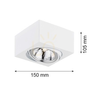 Plafon Argon RODOS 263 biały kwadratowy regulowany 1xG9 6W small 2