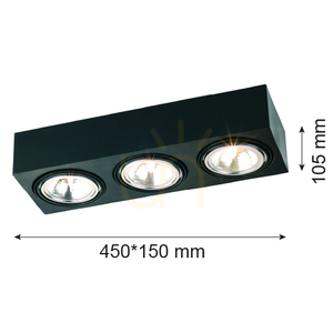 Plafon Argon Rodos 1119 czarny G9 3x6W IP20 żelazo lakierowane small 2