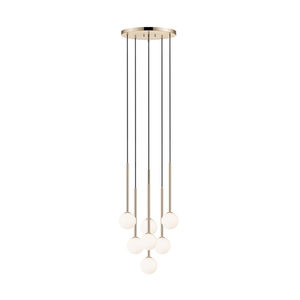Lampa wisząca Zuma Line ARCTURUS P0574-07F-F7AA, francuskie złoto, 7×G9, 46 cm small 0