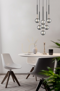 Lampa wisząca Zuma Line ARCTURUS P0574-07F-SDFZ 7×G9 46 cm czarno-złota small 2