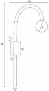 Kinkiet Max Light ENIGMA W0344 czerwony LED 2 W, 60 cm small 2