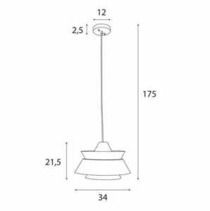 Lampa wisząca Max Light Kioto P0549 drewno metal 34 cm small 1