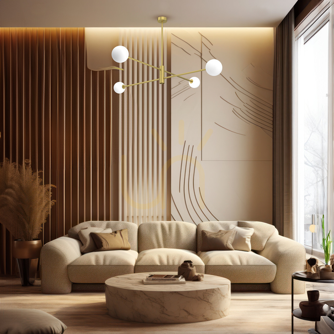 Pokaż Złota Lampa Sufitowa Dori Gold 4x G9 Złota Lampa Sufitowa Dori Gold 4x G9