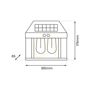 Czarny Kinkiet Solarny Filo Podwójny 3000 K IP44 small 5