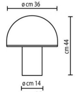 Onfale Grande Artemide biała lampka stołowa  small 1