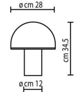 Onfale Medio Artemide biała lampka stołowa  small 1