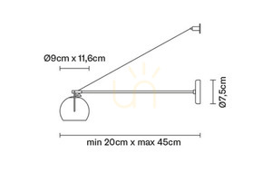 Kinkiet Fabbian Beluga Steel z linką - D57 D05 15 small 2