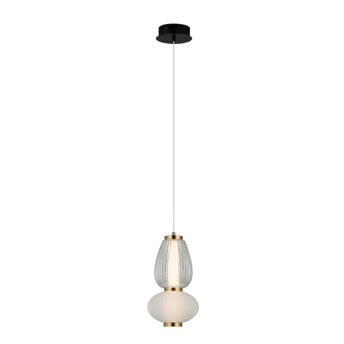 Sprawdź Lampa wisząca Italux Gastel LED czarna szkło 16 cm PND-74937-2-BK