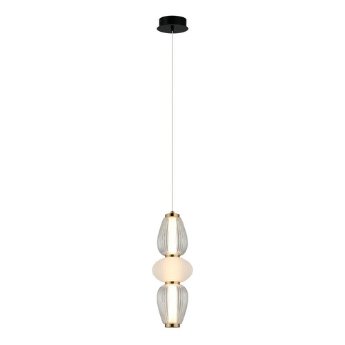 Sprawdź Lampa Wisząca Italux Gastel LED Czarna Szkło 16 cm PND-74937-3-BK