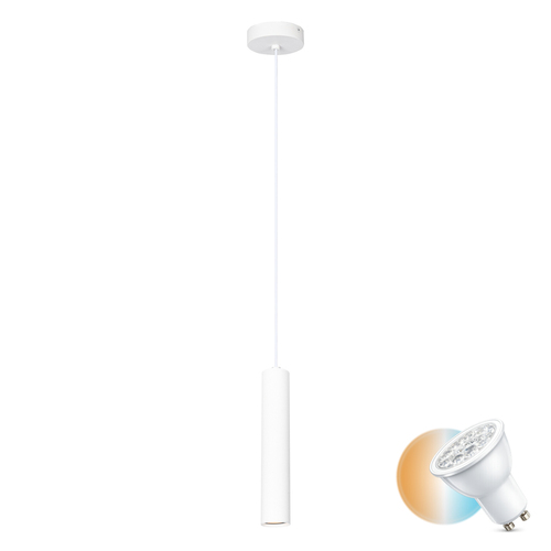Sprawdź Lampa Wisząca Italux Lopus Biała GU10 LED Aluminium PND-48930-1-WH