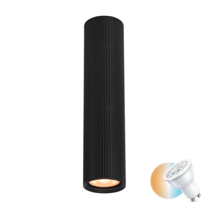 Lampa natynkowa Italux czarna GU10 LED aluminiowa 24 cm CLN-83920-L-BK small 0