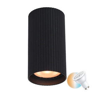 Lampa natynkowa Italux Rilok czarna GU10 10 W aluminium CLN-83920-S-BK small 0