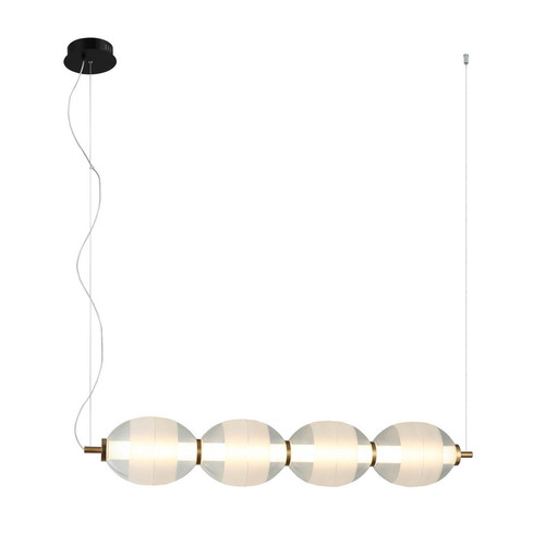 Sprawdź Lampa Wisząca Italux LED Czarna Biała Szkło PND-45372-4-WH-CL