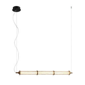 Lampa Wisząca Italux LED Czarna Szkło 19W 3000K PND-26384-3-GD-CL small 0