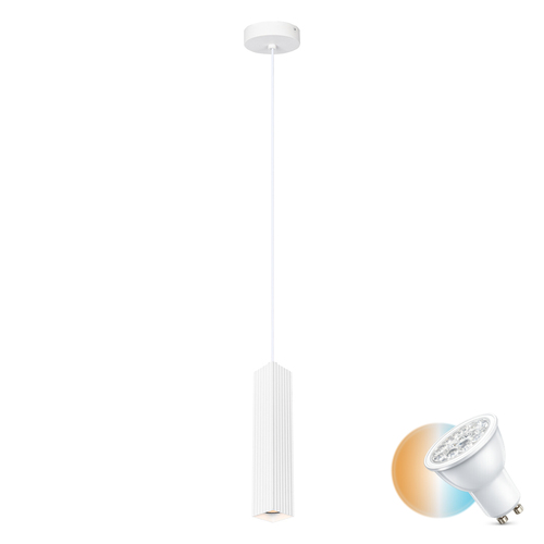 Sprawdź Lampa Wisząca Italux Tecno Biała Aluminium GU10 LED PND-37492-1-WH