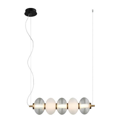 Sprawdź Lampa Wisząca Italux Testa LED Czarna Szklana 61 cm PND-84938-4-BK