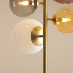 Lampa stojąca Aldex Bloom Multicolour 1111A40, mosiądz, kolorowe klosze, 4×G9 small 1