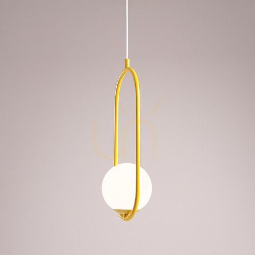 Sprawdź Lampa wisząca Aldex Riva mustard metal szkło 14 cm 1086G14