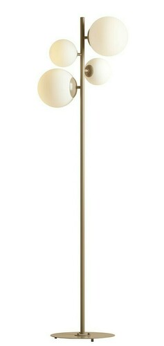 Sprawdź Lampa stojąca Aldex Bloom beżowa metal i szkło 1091A17