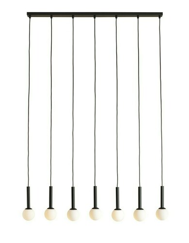 Sprawdź Lampa Wisząca Aldex Riu 7 Czarna Metal Szkło 1121T1