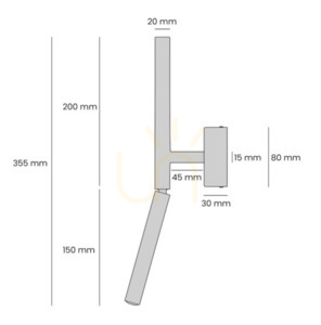 Kinkiet Aldex Stick All White biały metalowy 36 cm 1084C small 1