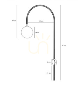 Kinkiet Aldex UNA beżowy szkło metal 1116C17 small 1