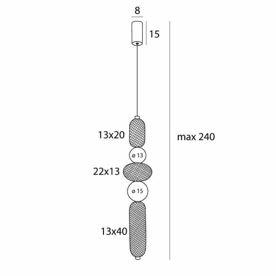 Obejrzyj Lampa wisząca Max Light Bora P0592 czarno-złota 22 cm LED 28W Lampa wisząca Max Light Bora P0592 czarno-złota 22 cm LED 28W