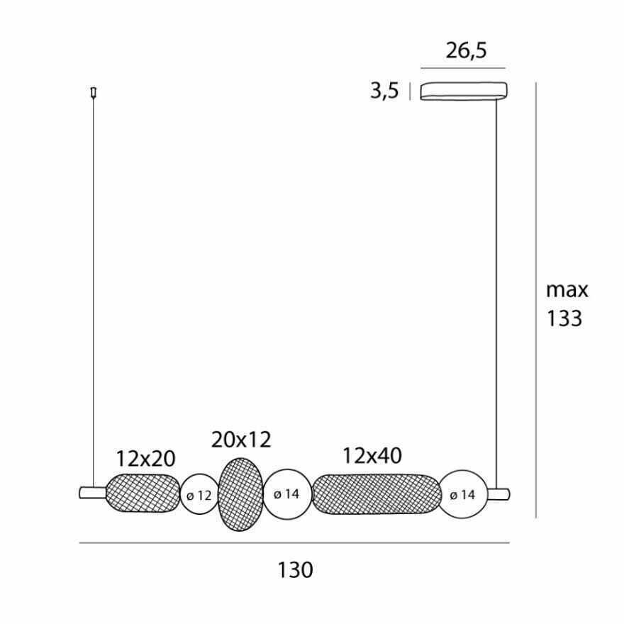 Obejrzyj Lampa wisząca Max Light Bora C P0593 czarno-złota LED 29W 130 cm Lampa wisząca Max Light Bora C P0593 czarno-złota LED 29W 130 cm