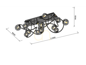 NANCY - Lampa sufitowa 12-pł. Aviano PREMIUM small 4