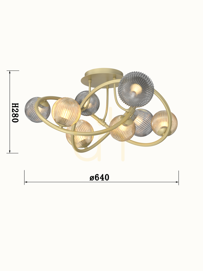 Pokaż Lampa sufitowa 8-pł. METZ - Aviano Premium Lampa sufitowa 8-pł. METZ - Aviano Premium