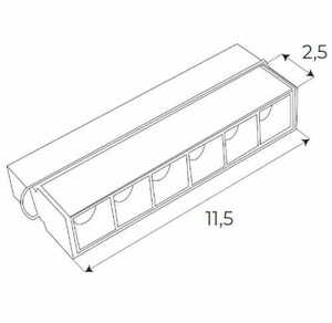 Lampa magnetyczna liniowa do szynoprzewodu Max Light MAX M0003Z czarna Zigbee 5,5W small 2