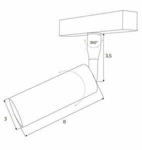 Reflektor magnetyczny do szynoprzewodu Max Light MAX M0008N czarny LED 4,7W 3000K small 1