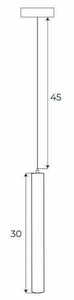 Lampa wisząca Max Light MAX M0012N czarna LED 3,8W 3000K 30 cm aluminiowa small 1
